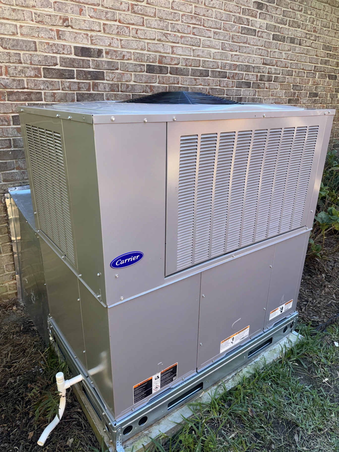 AC installation Mt Pleasant new Carrier condenser